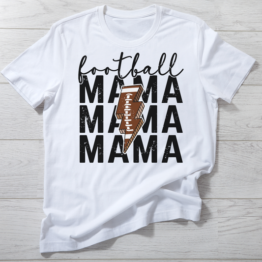 Lightning Bolt Football Mama T-Shirt