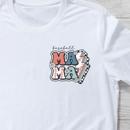 Baseball Mama "Pocket Print" T-Shirt