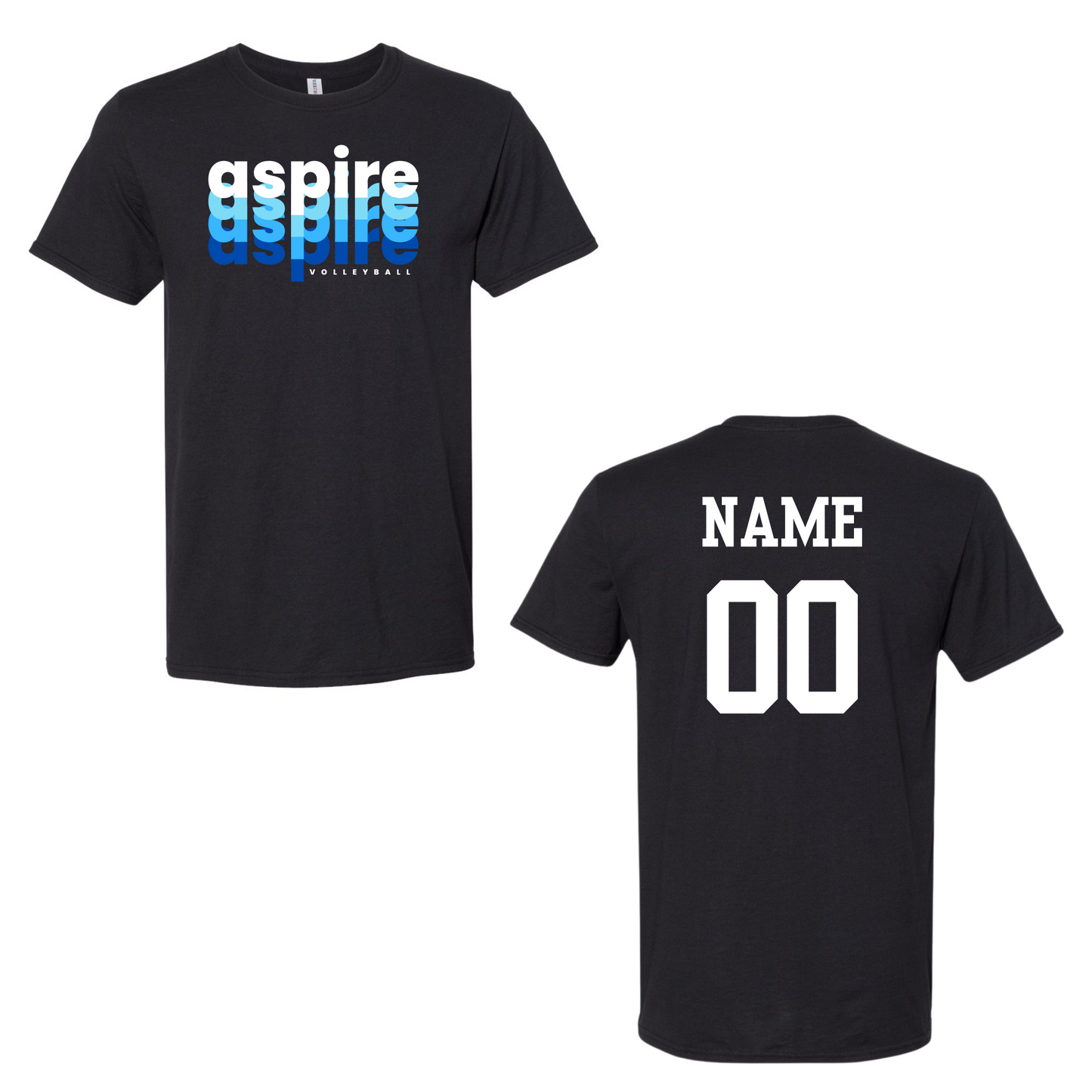 ASPIRE Volleyball T-Shirt w/Name+Number