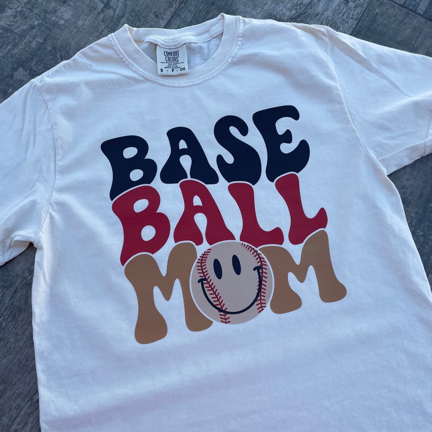 Baseball Mom Smiley T-Shirt