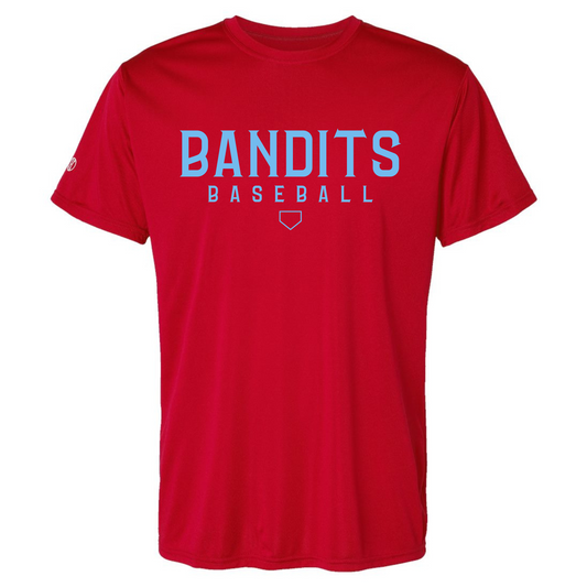 BANDITS Performance T-Shirt (Red w/Blue Logo)
