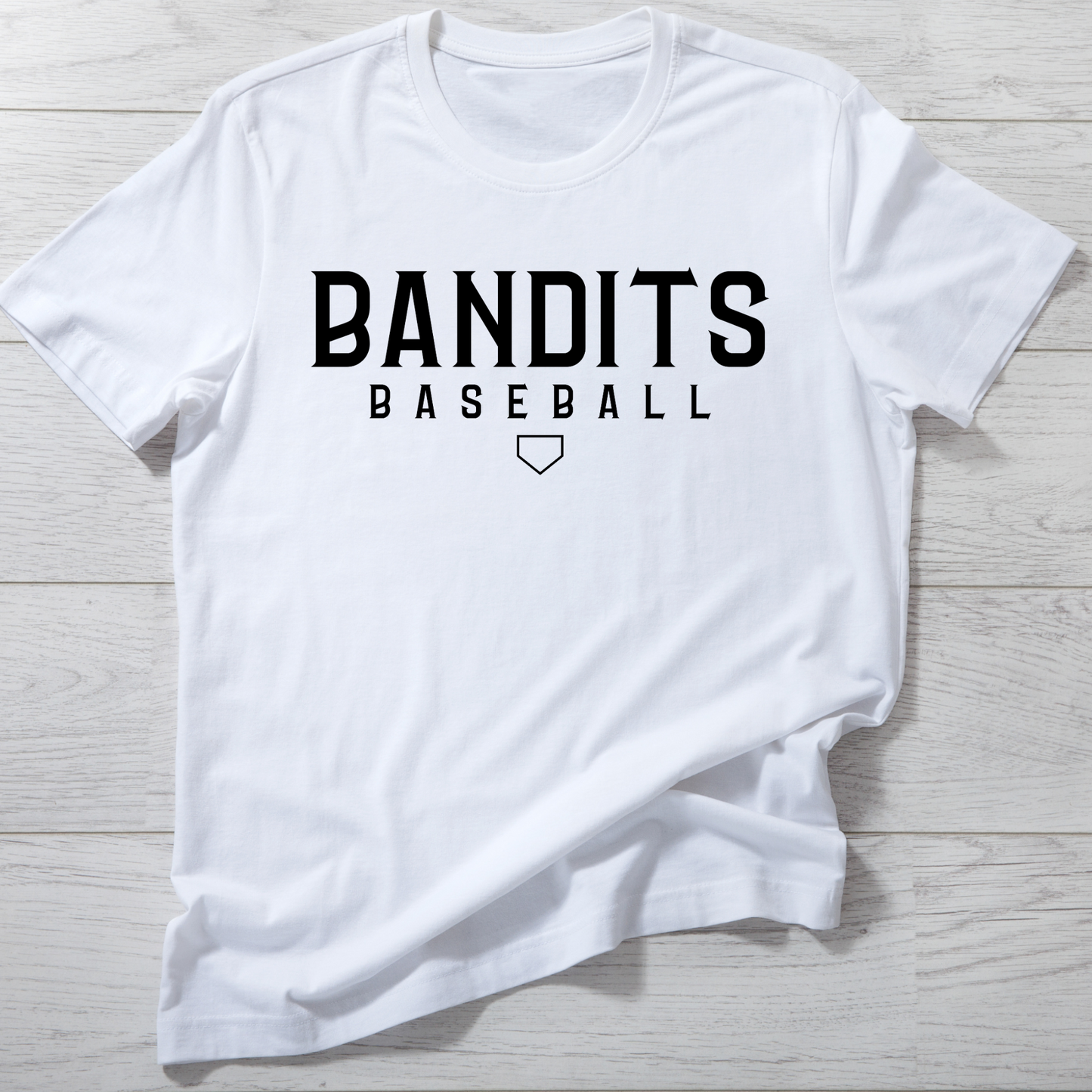 BANDITS Cotton Blend T-Shirt (White w/Black Logo)