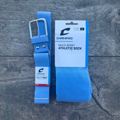 BANDITS: Champro Light Blue Sock/Belt Combo