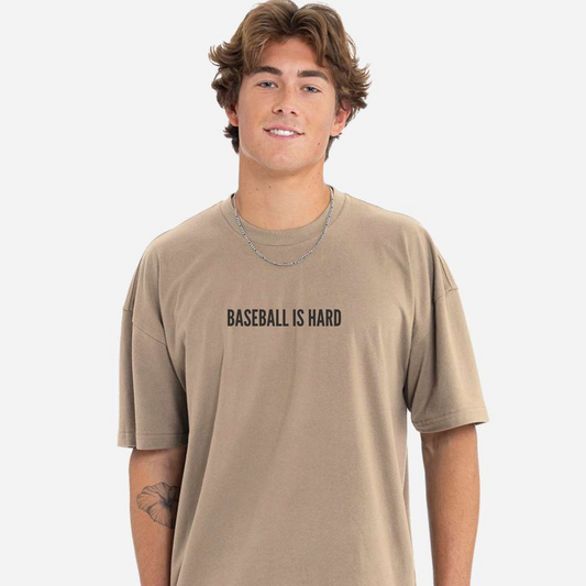 Baseball is Hard | Oversized Heavyweight Tee