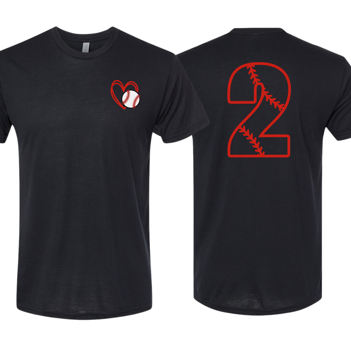 Custom Baseball Number T-Shirt