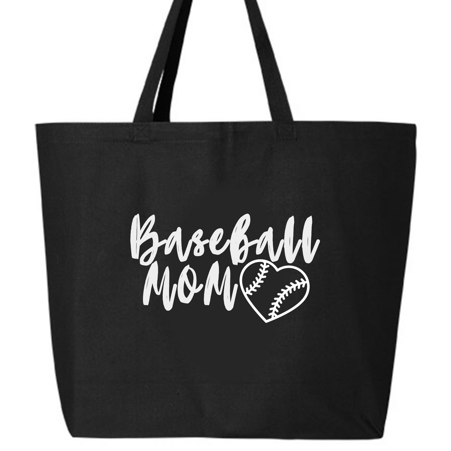 Baseball Mom Zipper Tote Bag